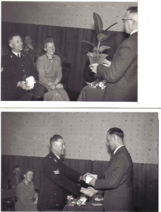 F25 Rijkspolitiewachtmeester Wolf neemt afscheid, 1957